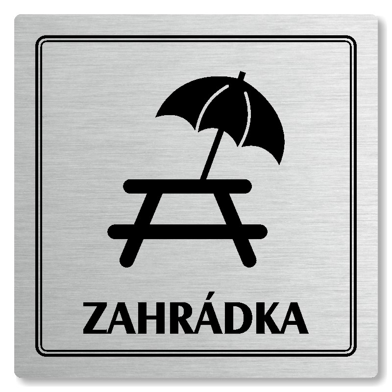 Zahrádka, 118x118mm, stříbrná, Utah
